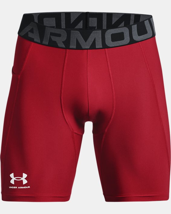 Men's HeatGear® Armour Compression Shorts, Red, pdpMainDesktop image number 4